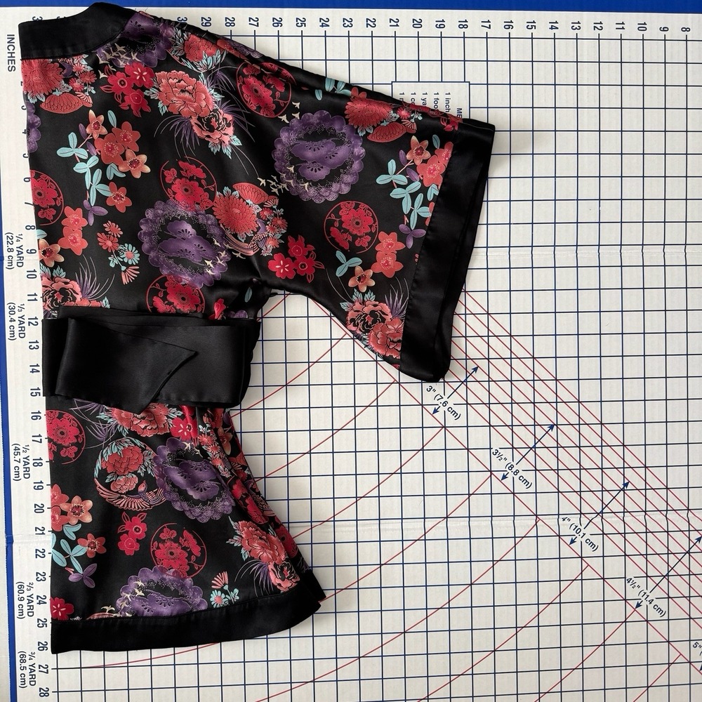 Bisou Bisou Vintage 90s Y2k Babydoll Foral Asian Inspired Top 12 Rachel Monica - Picture 8 of 10